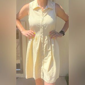 Daniel Cremieux Cream Sleeveless Dress